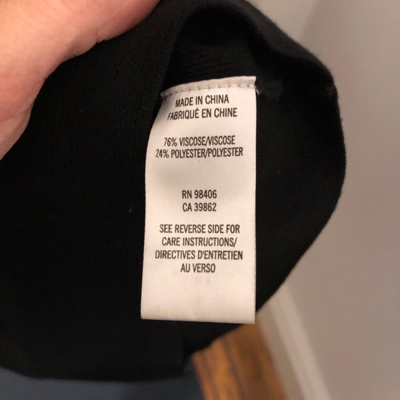 Theory Ribbed Black T-shirt dress - Picture 4 of 6